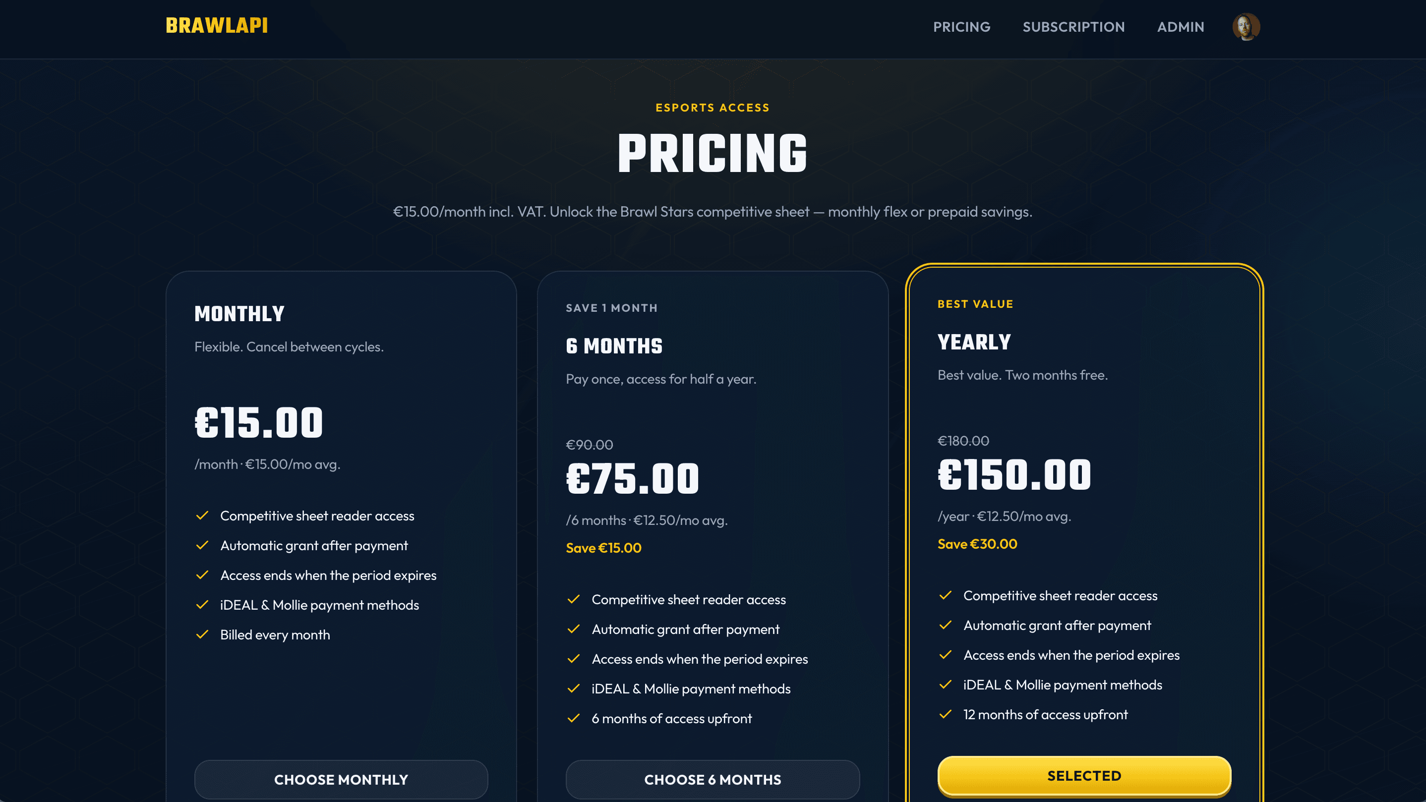 Pricing BrawlAPI