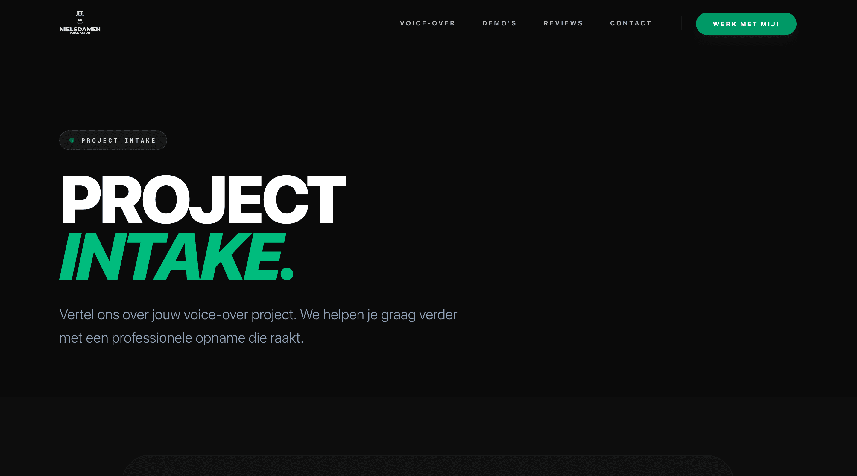 niels damen project intake